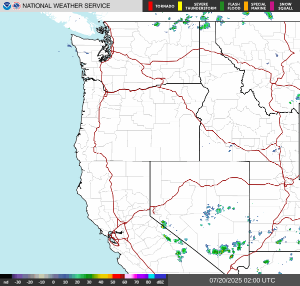Weather radar map